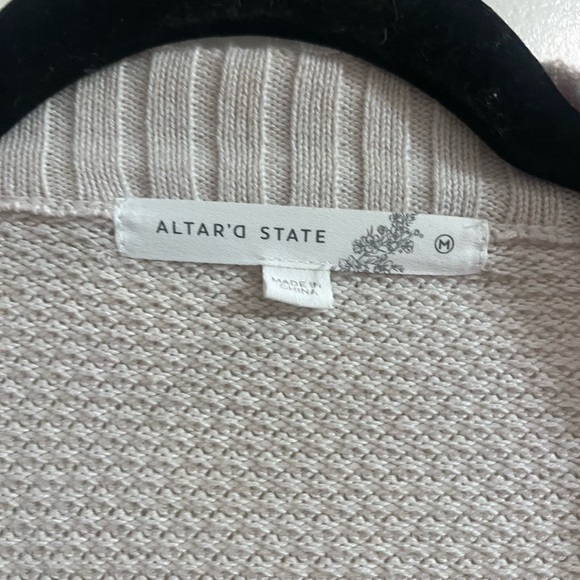 Altar'd State Cream Button-Up Cardigan - Picture 2 of 3